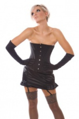  Traditional overbust rockabilly corset in pinstripe Burleska traditional-overbust-corset-pinstripe /  /   /  / -  
