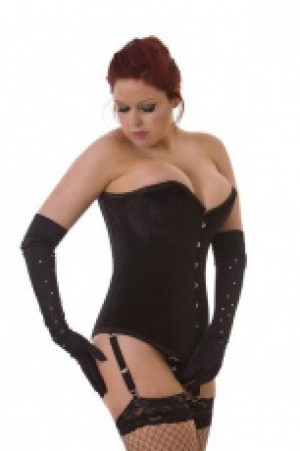  Victorian overbust long line corset in black velvet Burleska victorian-overbust-corset-black-velvet -  