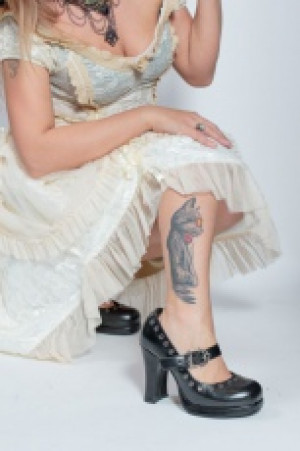 Ophelie Vintage corset dress in cream taffeta Burleska ophelie-corset-dress-cream-taffeta /   / -  