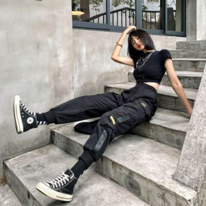     Guangzhou trousers line clothing wholesaler A23/BK -  