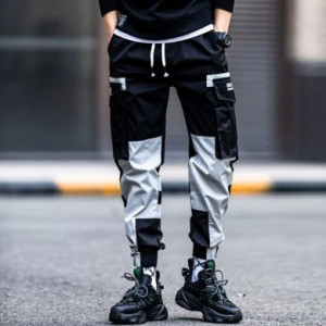     Guangzhou trousers line clothing wholesaler W100/BK -  