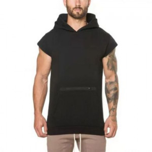 Балахон без рукавов Тренд этого года Hangzhou Yuxiang Apparel Strength Supplier 1503-B11/BK - маленькая картинка