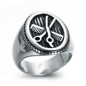, Hair stylist personality punk ring - , 