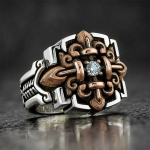 , Two-color men's cross ring - , 