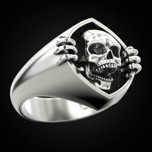 , Hand jewelry skull ring - ,