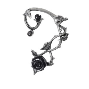 , Dark rose earring (left) - ,