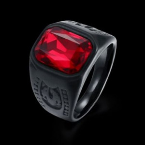  Red big gem domineering punk style ring Yiwu Haiyi Electronic Commerce Co., Ltd. C17609 -  