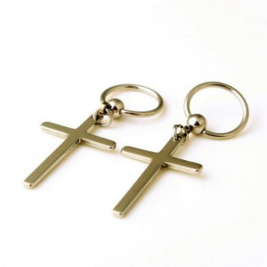  Cross alloy earrings Yiwu Haiyi Electronic Commerce Co., Ltd. C52123/GL -  