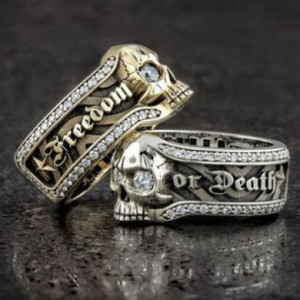  Skull punk style with symbol men's ring Yiwu Haiyi Electronic Commerce Co., Ltd. C52336/GL -  