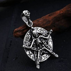  Pentagram skull pendant necklace Yiwu Haiyi Electronic Commerce Co., Ltd. C38158 -  