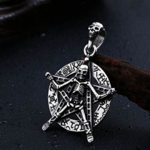  Pentagram skull pendant necklace Yiwu Haiyi Electronic Commerce Co., Ltd. C38158 -  