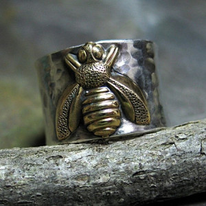 , Retro three-dimensional silver ring - ,