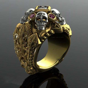 , Creative men's skull ring - ,