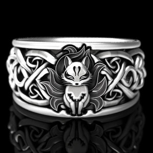 , Viking fox celtic ring - ,