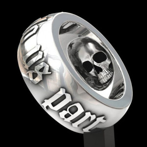 , Hip-hop skull ring - ,