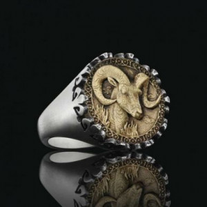  Retro ram ring Yiwu Hecheng Jewelry Strength Supplier R1366 -  