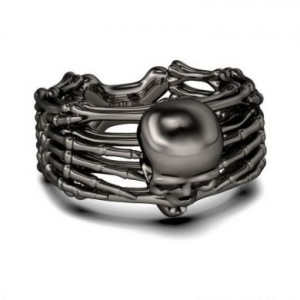  Black gold plated skull ring Yiwu Hecheng Jewelry Strength Supplier R1350 -  