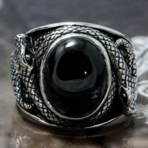  Black gemstone ring Yiwu Hecheng Jewelry Strength Supplier R1217 -  