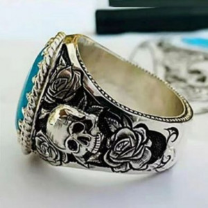  Turquoise men's ring Yiwu Hecheng Jewelry Strength Supplier R1168 -  