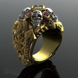  Creative men's skull ring Yiwu Hecheng Jewelry Strength Supplier R1129 -  