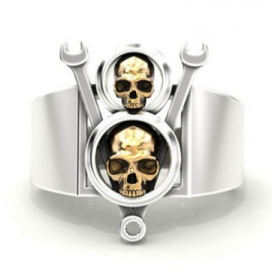  Steel skull ring Yiwu Hecheng Jewelry Strength Supplier R871 -  