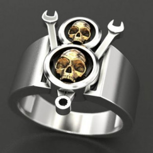  Steel skull ring Yiwu Hecheng Jewelry Strength Supplier R871 -  