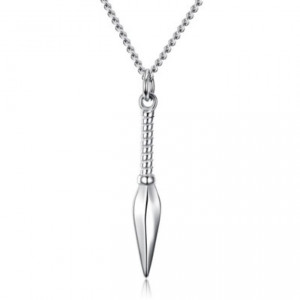 , Spearhead titanium steel men's necklace -  ,