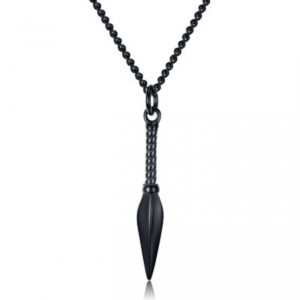  , Spearhead titanium steel men's necklace -  ,