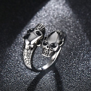, Open Skull Ring - ,