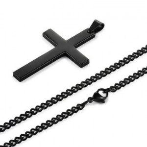  Single Cross Necklace Yiwu Panci E-commerce Firm N049/BK -  