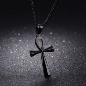  Stainless Steel Ancient Egypt Cross Yiwu Panci E-commerce Firm N050/BK -  