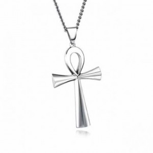  Stainless Steel Ancient Egypt Cross Yiwu Panci E-commerce Firm N050/SI -  