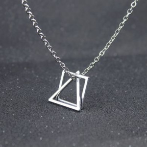  Triangle square combination necklace Yiwu Panci E-commerce Firm N013-1/SI -  
