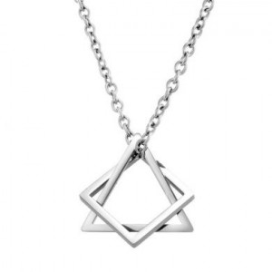  Triangle square combination necklace Yiwu Panci E-commerce Firm N013-1/SI -  