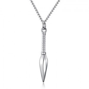  Spearhead titanium steel men's necklace Yiwu Panci E-commerce Firm N050-1/SI -  