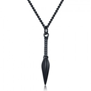  Spearhead titanium steel men's necklace Yiwu Panci E-commerce Firm N050-1/BK -  