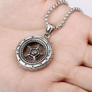 Car tire titanium steel necklace Yiwu Panci E-commerce Firm N030 -  