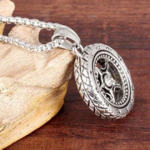  Car tire titanium steel necklace Yiwu Panci E-commerce Firm N030 -  