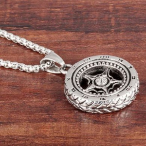  Car tire titanium steel necklace Yiwu Panci E-commerce Firm N030 -  