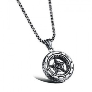  Car tire titanium steel necklace Yiwu Panci E-commerce Firm N030 -  