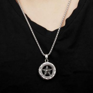  Car tire titanium steel necklace Yiwu Panci E-commerce Firm N030 -  