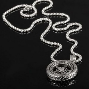  Car tire titanium steel necklace Yiwu Panci E-commerce Firm N030 -  