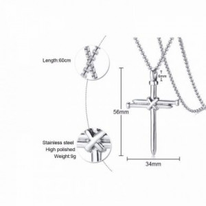  Casting steel nails cross men's pendant Yiwu Panci E-commerce Firm N050-2/BK -  