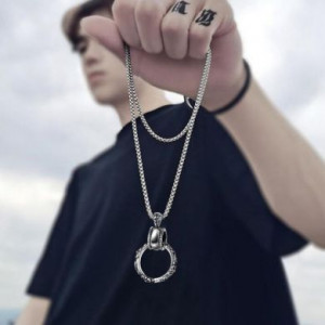  Titanium steel necklace Yiwu Panci E-commerce Firm N090-1 -  