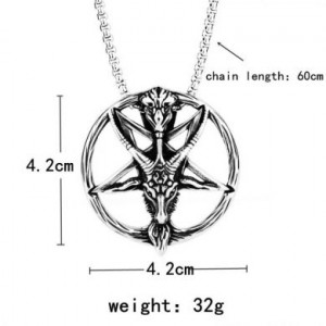  Retro goat round card six-pointed star pendant Yiwu Panci E-commerce Firm wjk135 -  