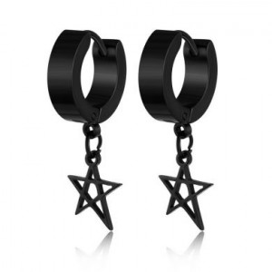  Pentagram pendant earrings Yiwu Xuzhou e-commerce firm strength supplier SY028/BK -  