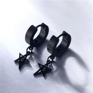  Pentagram pendant earrings Yiwu Xuzhou e-commerce firm strength supplier SY028/BK -  