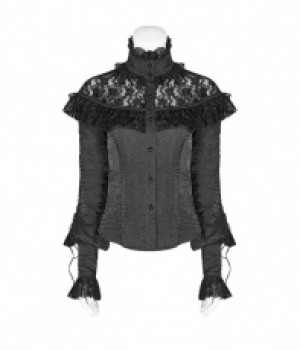 Рубашка с длинным рукавом в стиле лолита Lolita Long Sleeve Shirt Pyon Pyon WLY-088CCF/BK / Аниме / Косплей / Лолита / - маленькая картинка