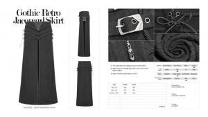 Юбка Gothic Retro Jacquard Skirt - Изображение 9