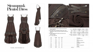 Платье Steampunk Pleated Dress - Изображение 8